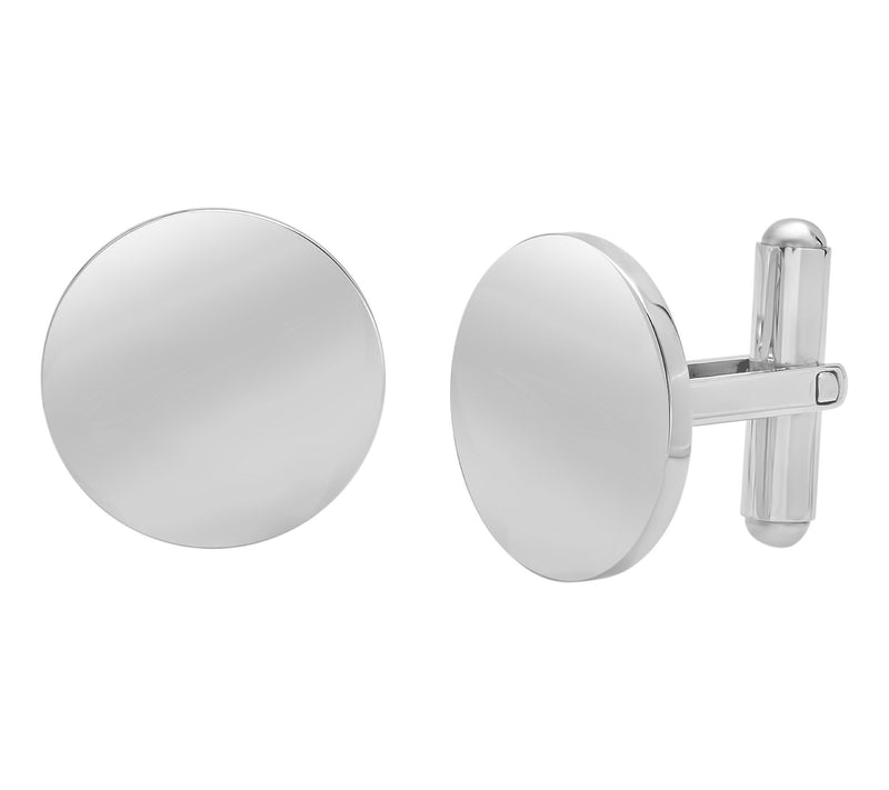 Steel By Design Men's Round Cufflinks — View 6