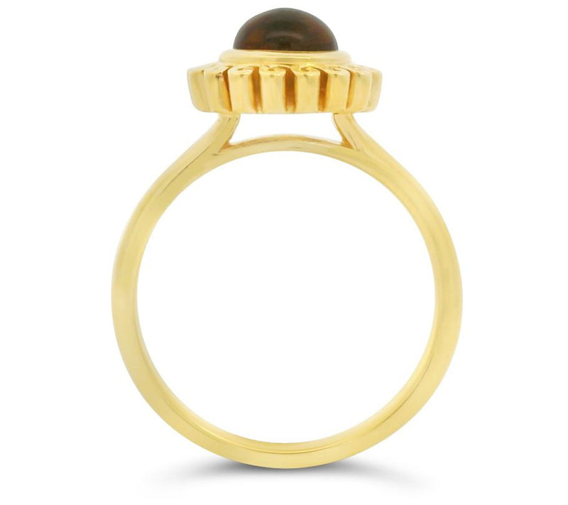 Goddaughters 14K Gold Clad Citrine Sun Ring — View 2