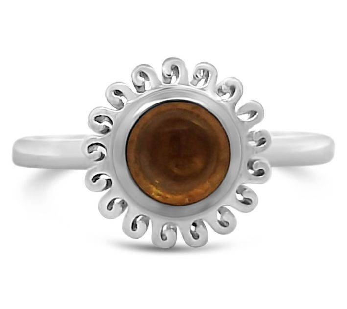 Goddaughters Sterling Silver Citrine Sun Ring — Main view