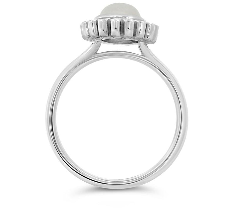 Goddaughters Sterling Silver Moonstone Sun Ring — View 2