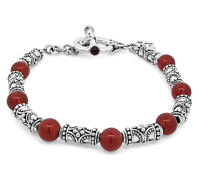 Elyse Ryan Sterling Gemstone Bali Station Bracelet — View 9