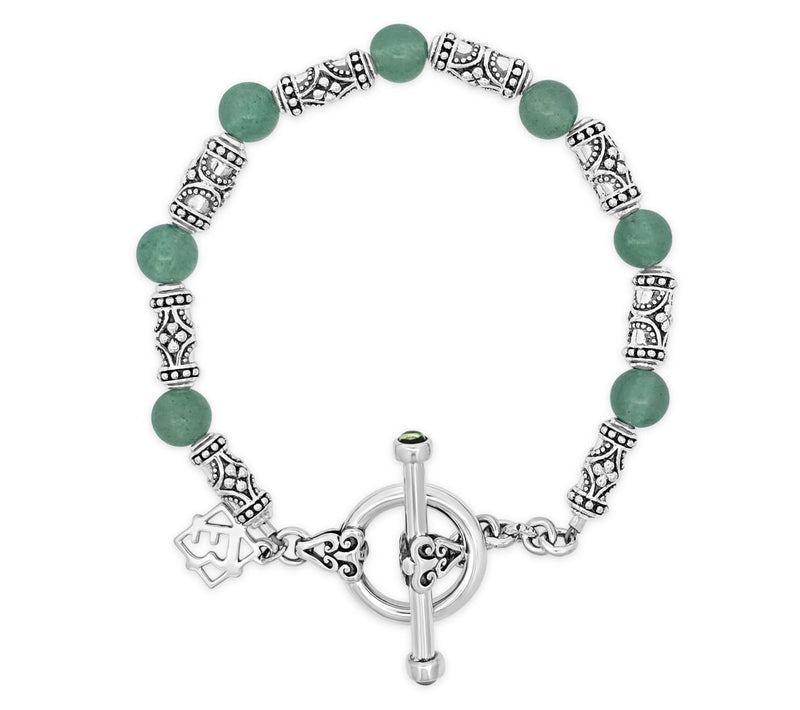 Elyse Ryan Sterling Gemstone Bali Station Bracelet — View 2