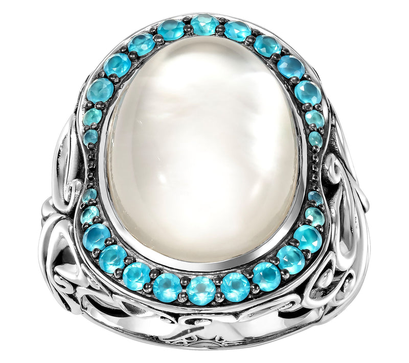 Third Person Sterling Creative Soul GemstoneDoublet Ring — Main view