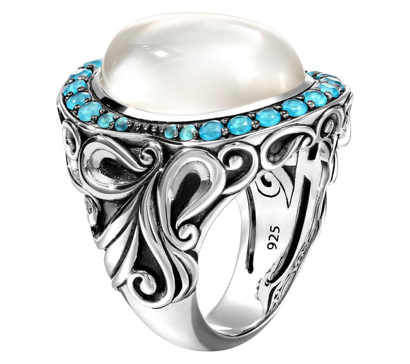 Third Person Sterling Creative Soul GemstoneDoublet Ring — View 2