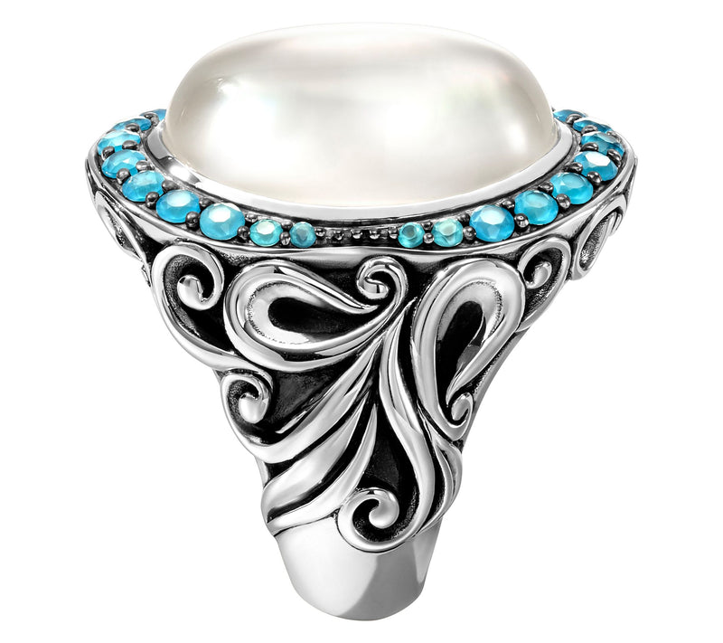 Third Person Sterling Creative Soul GemstoneDoublet Ring — View 3