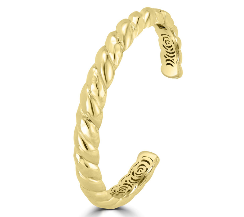 Christian James by Scott Grimes 14K Gold Clad Polished Cuff — View 2
