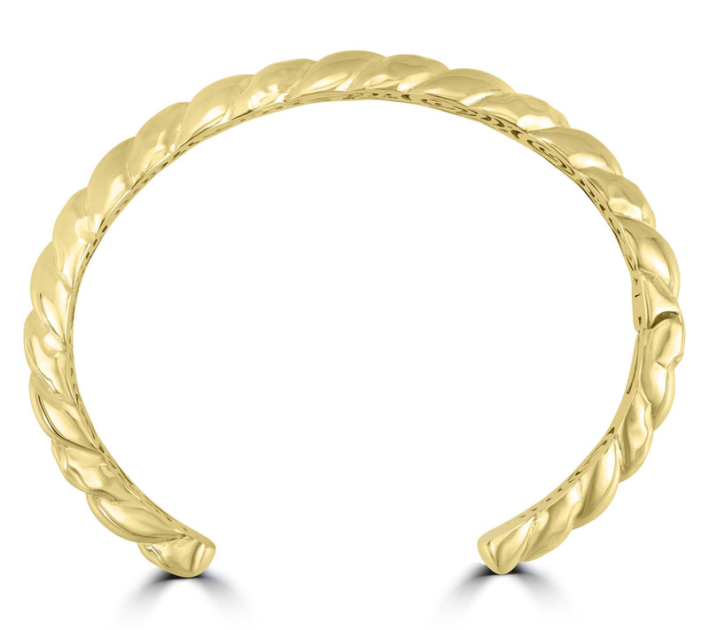 Christian James by Scott Grimes 14K Gold Clad Polished Cuff — View 3