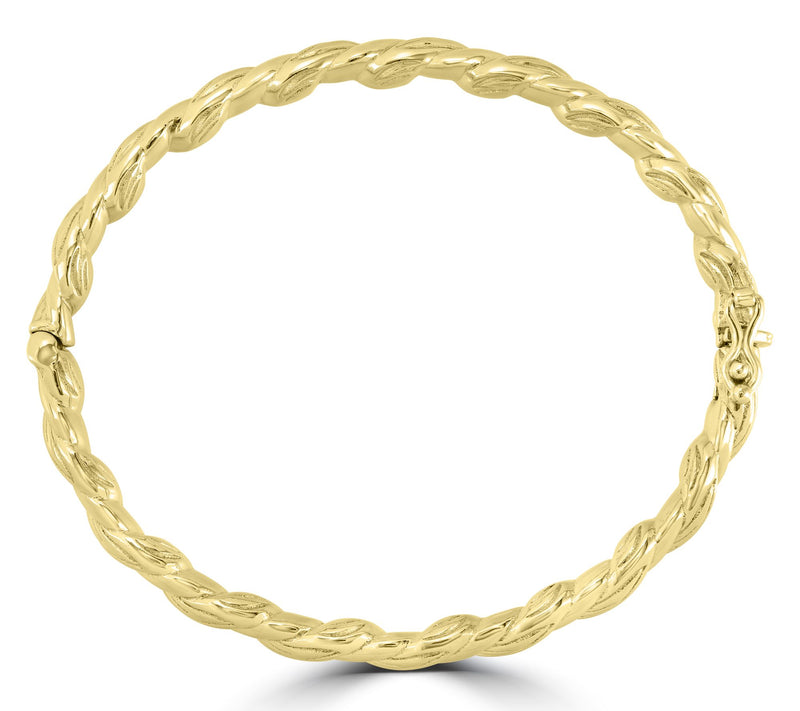 Christian James by Scott Grimes 14K Gold Clad R ipple Bangle — View 3