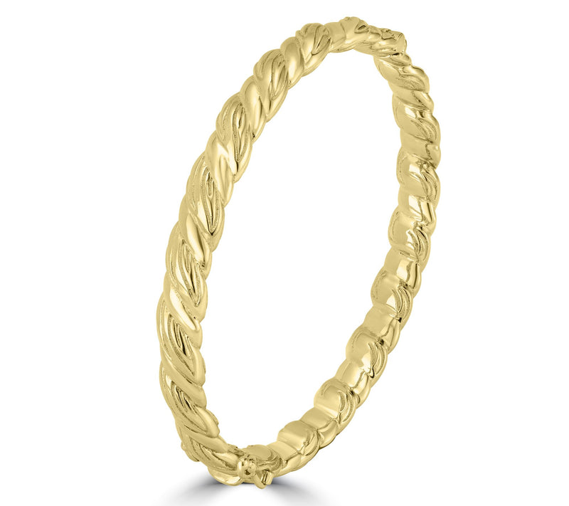 Christian James by Scott Grimes 14K Gold Clad R ipple Bangle — View 2