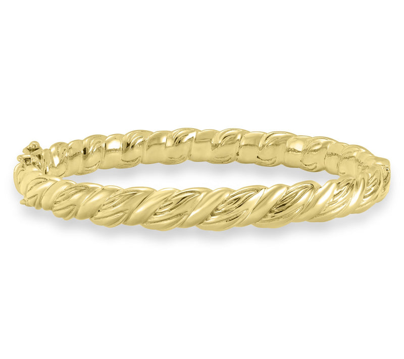 Christian James by Scott Grimes 14K Gold Clad R ipple Bangle — Main view