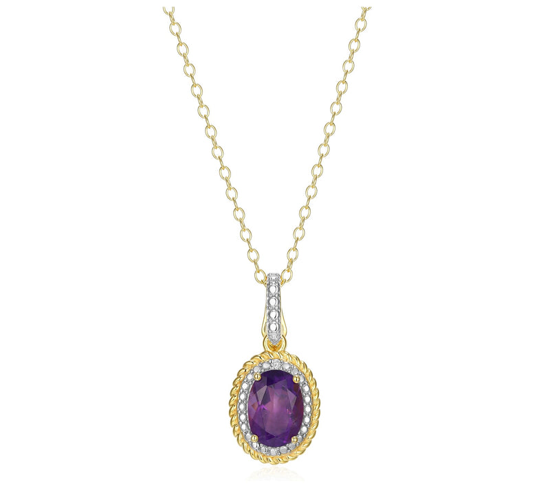 Affinity Gems Oval Birthstone Pendant w/ Chain,Sterling — View 5
