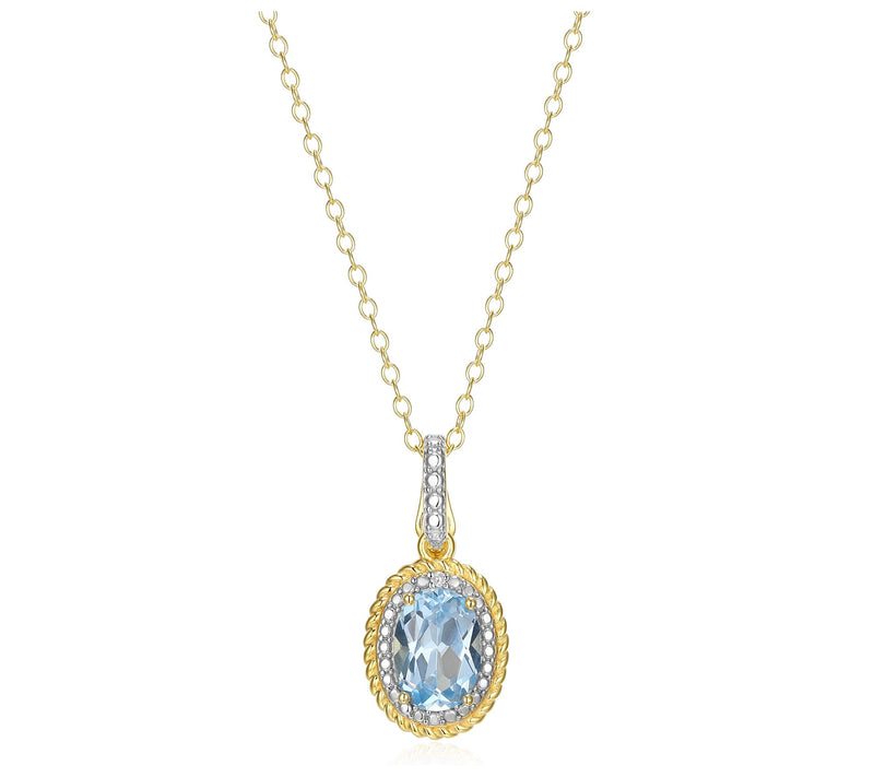 Affinity Gems Oval Birthstone Pendant w/ Chain,Sterling — View 7