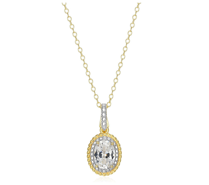 Affinity Gems Oval Birthstone Pendant w/ Chain,Sterling — View 9