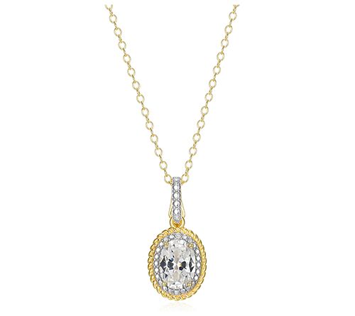 Affinity Gems Oval Birthstone Pendant w/ Chain,Sterling — View 8