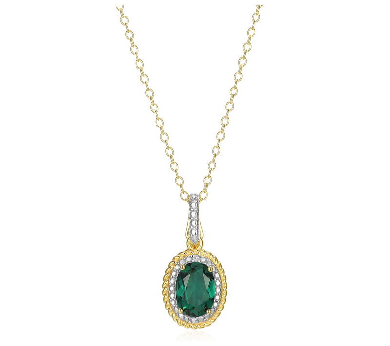 Affinity Gems Oval Birthstone Pendant w/ Chain,Sterling — View 11