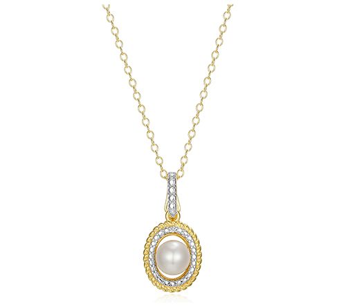 Affinity Gems Oval Birthstone Pendant w/ Chain,Sterling — View 2
