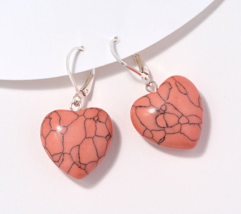 Joan Rivers Faux Gem Heart Leverback Earrings — View 9