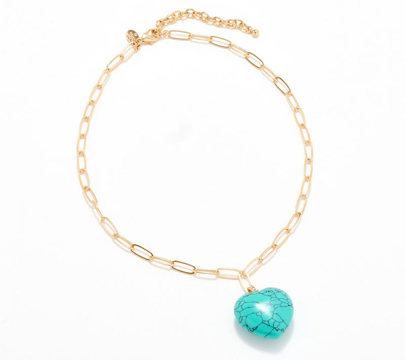 Joan Rivers Faux Gem Heart Pendant Necklace — View 2