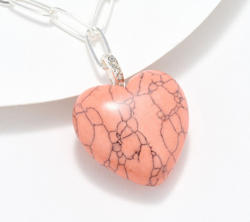 Joan Rivers Faux Gem Heart Pendant Necklace — View 11