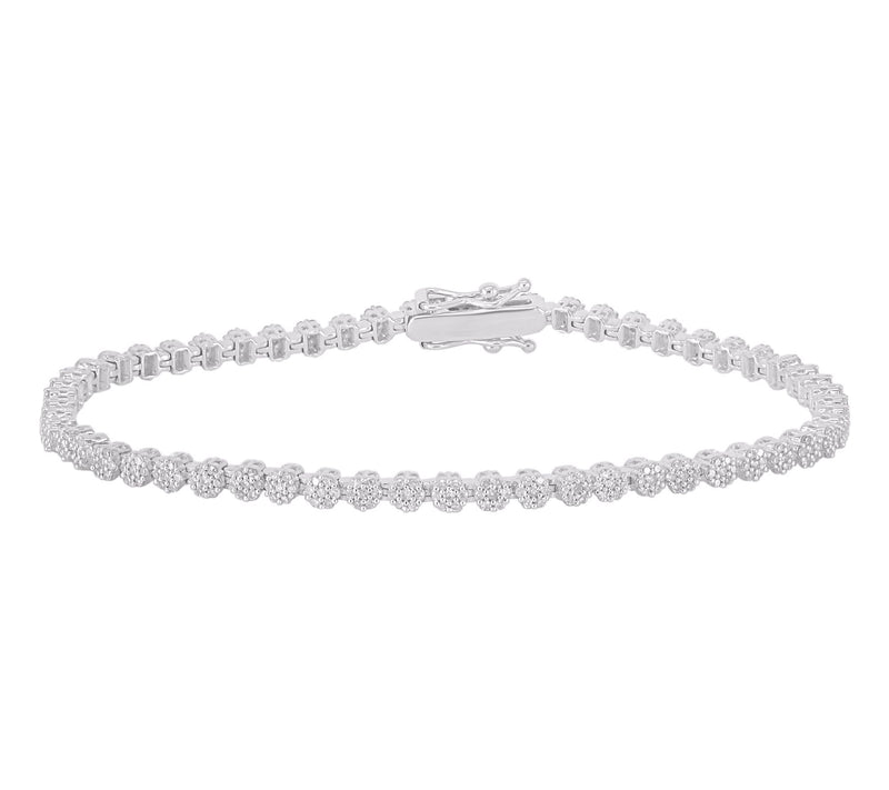 Affinity Diamonds 1.25 cttw Tennis Bracelet, Sterling Silver — Main view