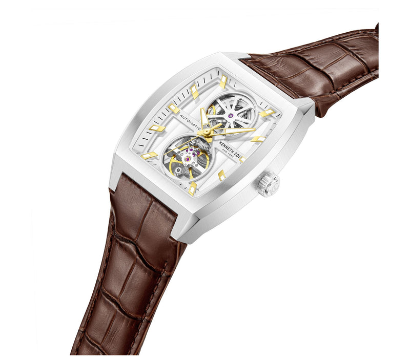 Kenneth Cole New York Men's Automatic Brown Croc Band Watch — View 2