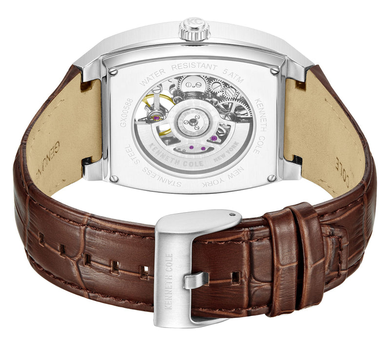 Kenneth Cole New York Men's Automatic Brown Croc Band Watch — View 3