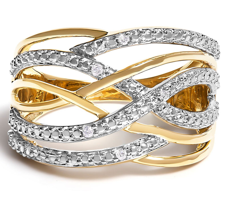 Haus of Brilliance Diamond Accent Crossover Ring, Sterling — View 7
