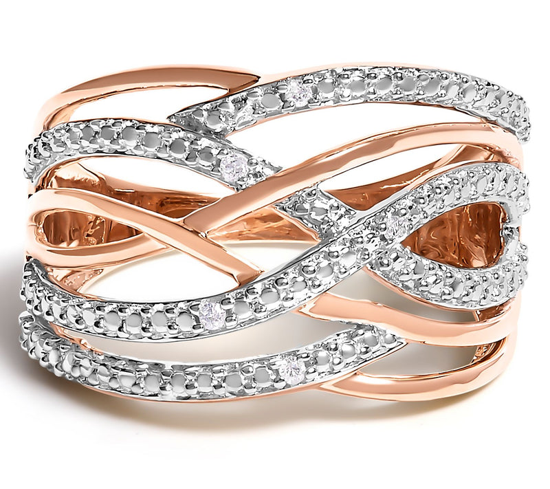 Haus of Brilliance Diamond Accent Crossover Ring, Sterling — View 8