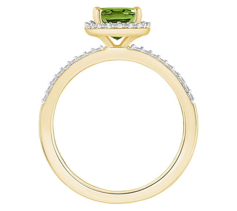 Affinity Gems Oval Cut Gemstone Halo Ring, 10KGold — View 2