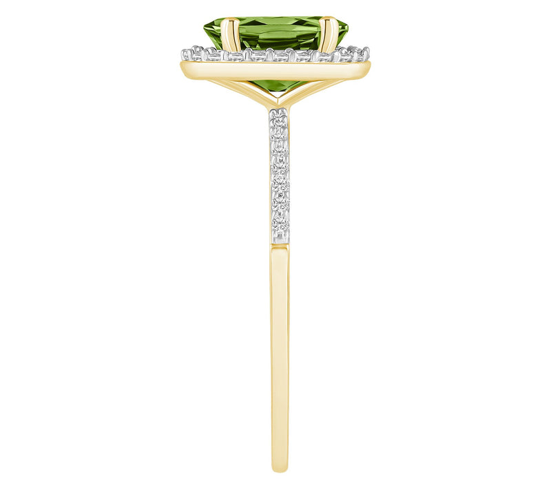 Affinity Gems Oval Cut Gemstone Halo Ring, 10KGold — View 3