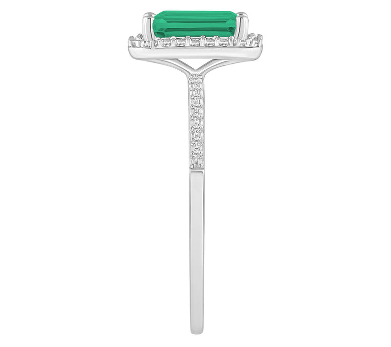Affinity Gems Emerald Cut Created Gemstone Ring, 10K Gold — View 3