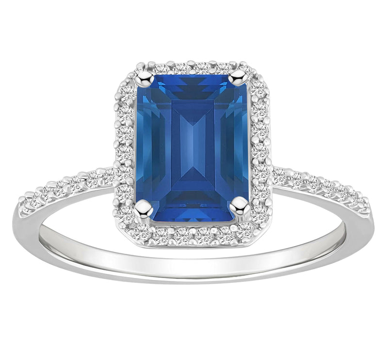 Affinity Gems Emerald Cut Created Gemstone Ring, 10K Gold — View 12