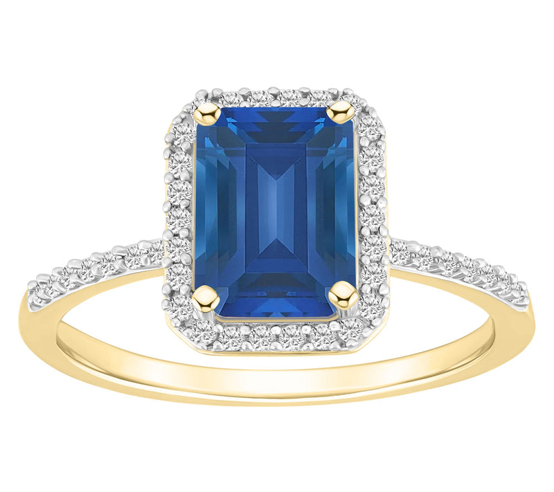 Affinity Gems Emerald Cut Created Gemstone Ring, 10K — View 12