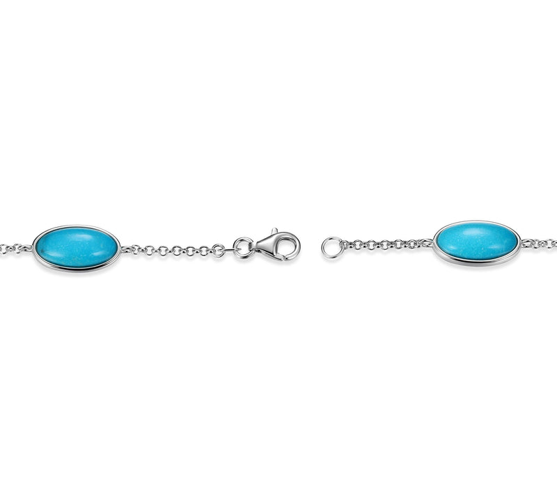 Affinity Gems Turquoise Station Bracelet, Sterling Silver — View 3