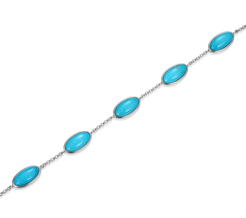 Affinity Gems Turquoise Station Bracelet, Sterling Silver — View 2