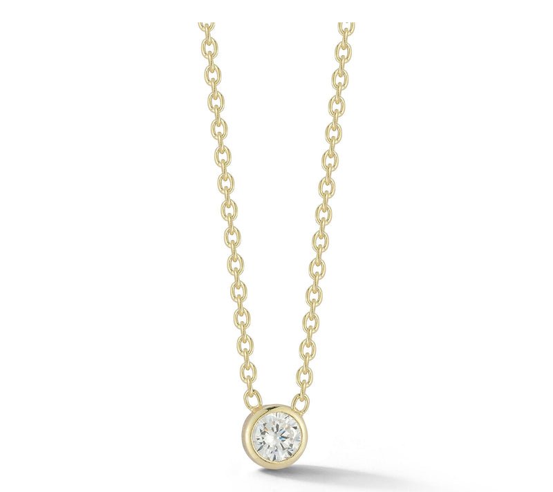 Sterlina Silver Bezel Set Solitaire Necklace, Sterling — Main view