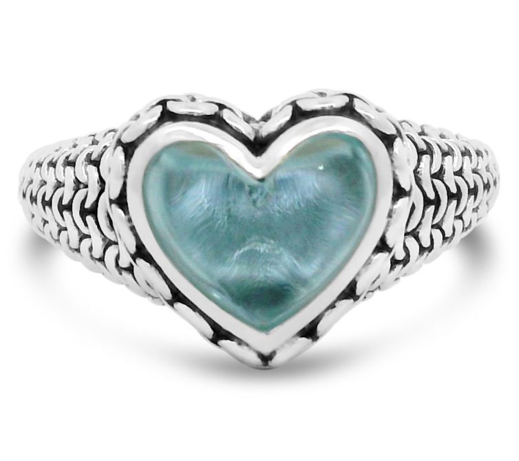Tiffany Kay Studio Sterling Silver Blue Topaz Heart Ring — Main view