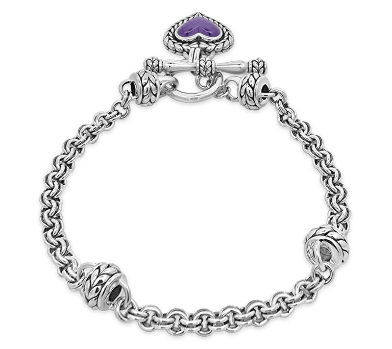 Tiffany Kay Studio Sterling Lavender Jade HeartBracelet — View 3