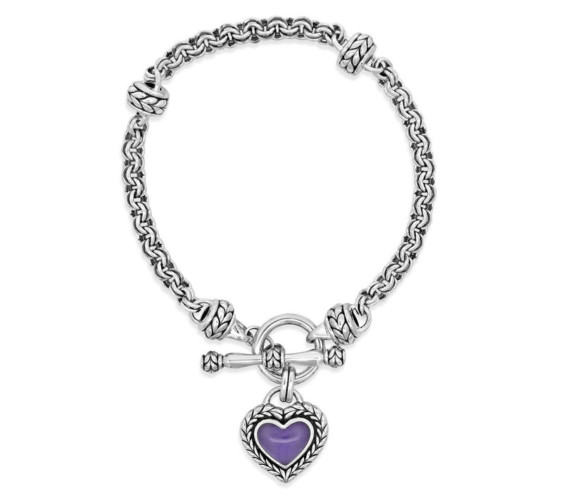 Tiffany Kay Studio Sterling Lavender Jade HeartBracelet — View 2
