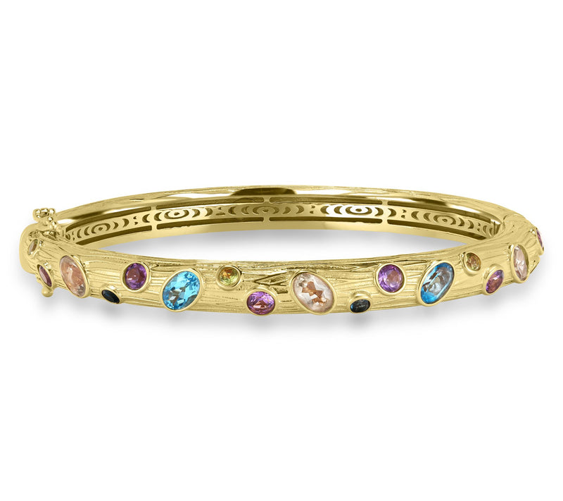 Christian James by Scott Grimes 14K Clad Multi-Gemstone Bangle — Main view