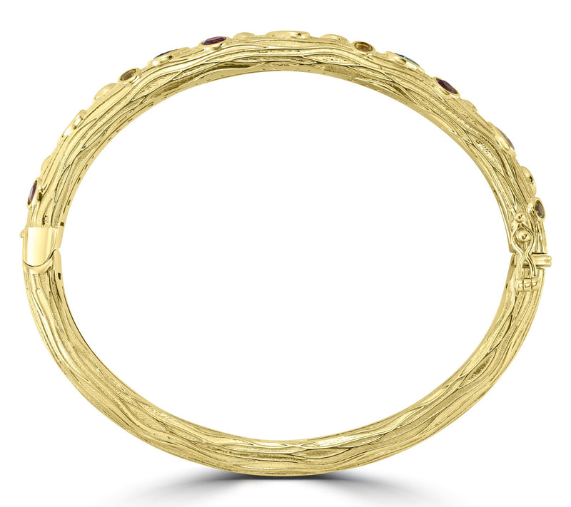 Christian James by Scott Grimes 14K Clad Multi-Gemstone Bangle — View 3