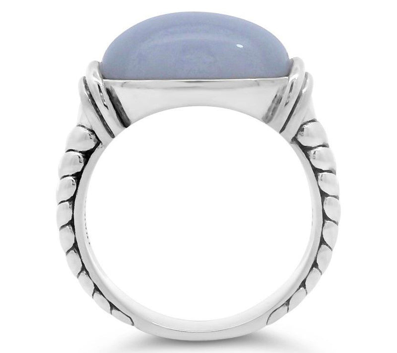 Tiffany Kay Studio Sterling Blue Lace Agate Herringbone Ring — View 2