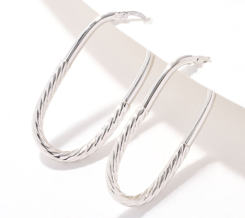 David Markstein Bronze Debut Double Texture Hoop Earrings — View 7