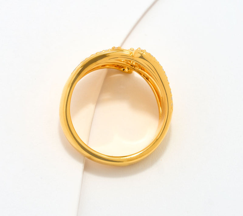 Affinity Diamonds 0.5 cttw Highway Ring, Sterling Silver — View 3