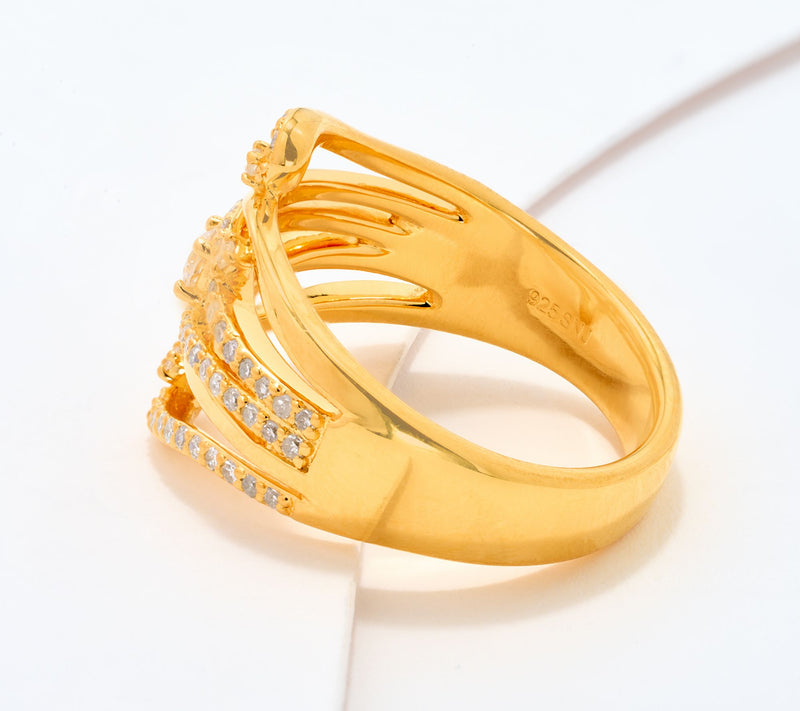 Affinity Diamonds 0.5 cttw Highway Ring, Sterling Silver — View 2