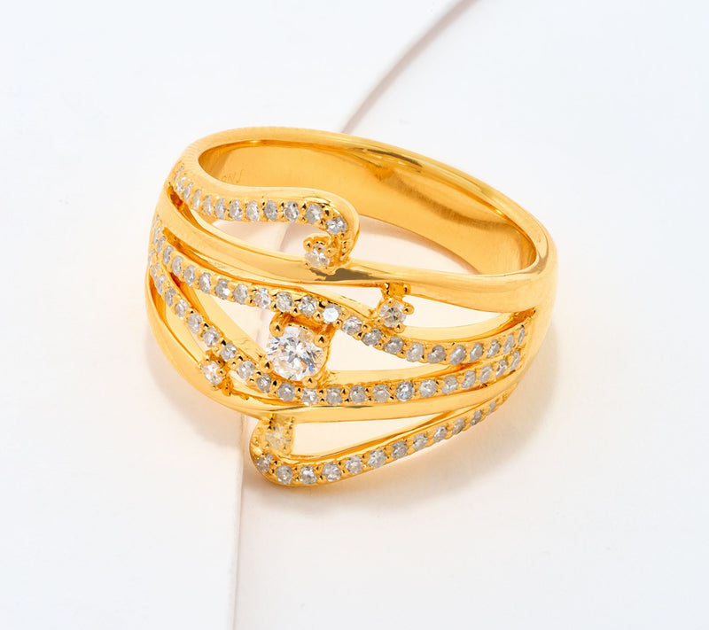 Affinity Diamonds 0.5 cttw Highway Ring, Sterling Silver — Main view