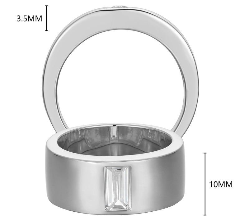 Diamonique Men's 0.95 cttw Solitaire Band Ring,Sterling — View 6