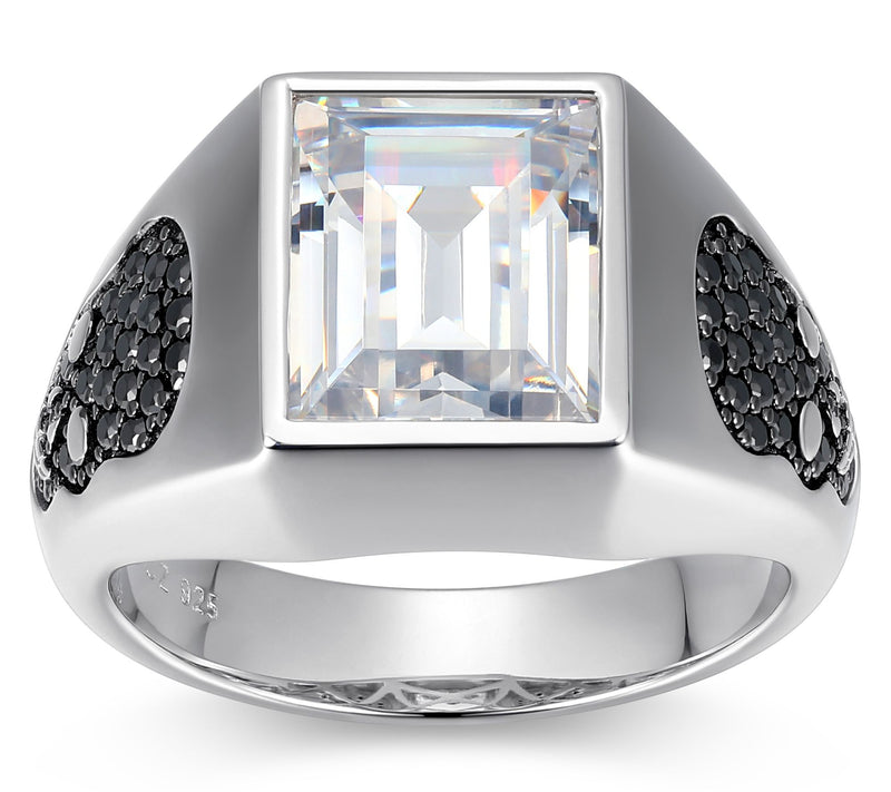 Diamonique Men's 8.40 cttw Skull Ring, SterlingSilver — Main view