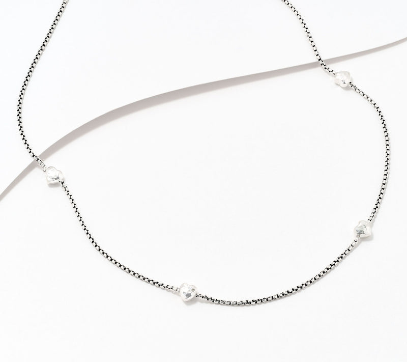 JAI Sterling Silver Symbols of Love Baby Box 16" Necklace, 8.0g — Main view