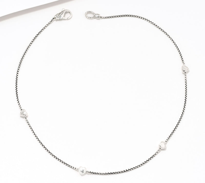JAI Sterling Silver Symbols of Love Baby Box 16" Necklace, 8.0g — View 2